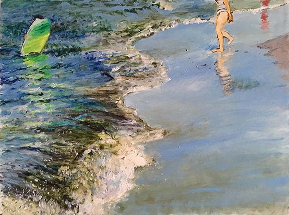 Jane Sherrill's painting Beach Day, Crane Beach